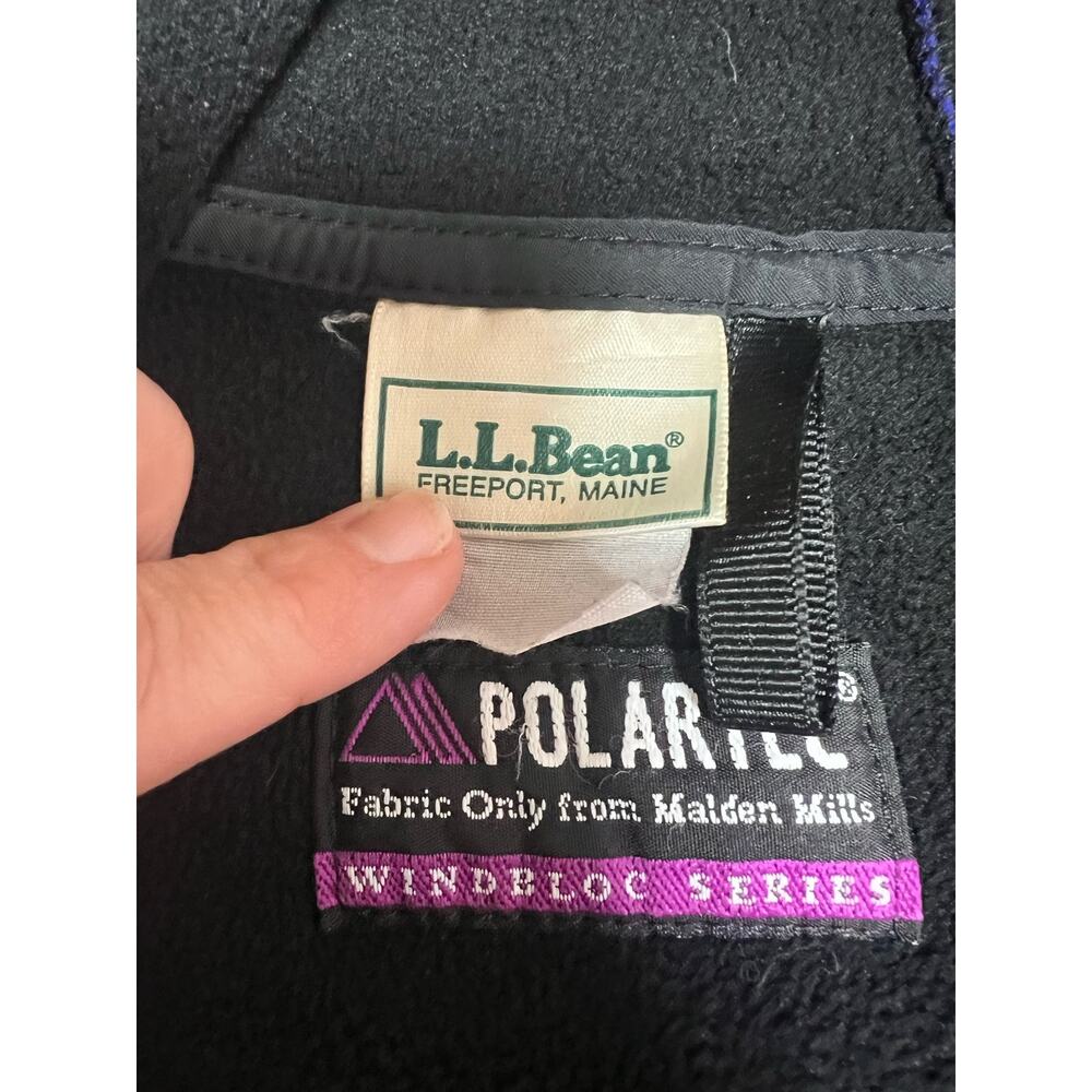 90 Vintage LL Bean Polartec Windbloc‎ Series Fleece Blue/Purple Woman Size M - Picture 5 of 6